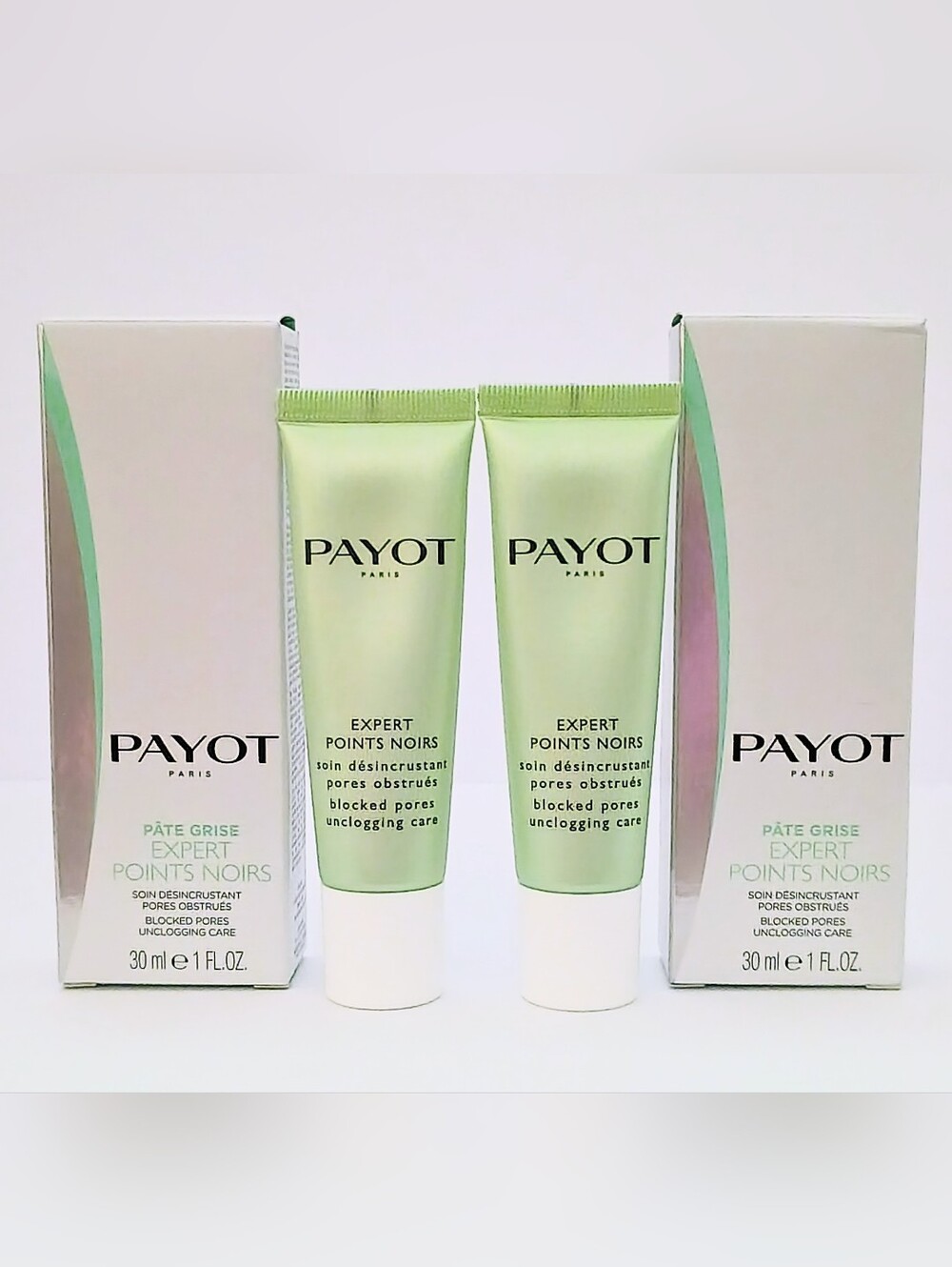 PAYOT Paris Pâte Grise Expert Points Noirs 1oz/30ml x2 NIB Acne Blackhead